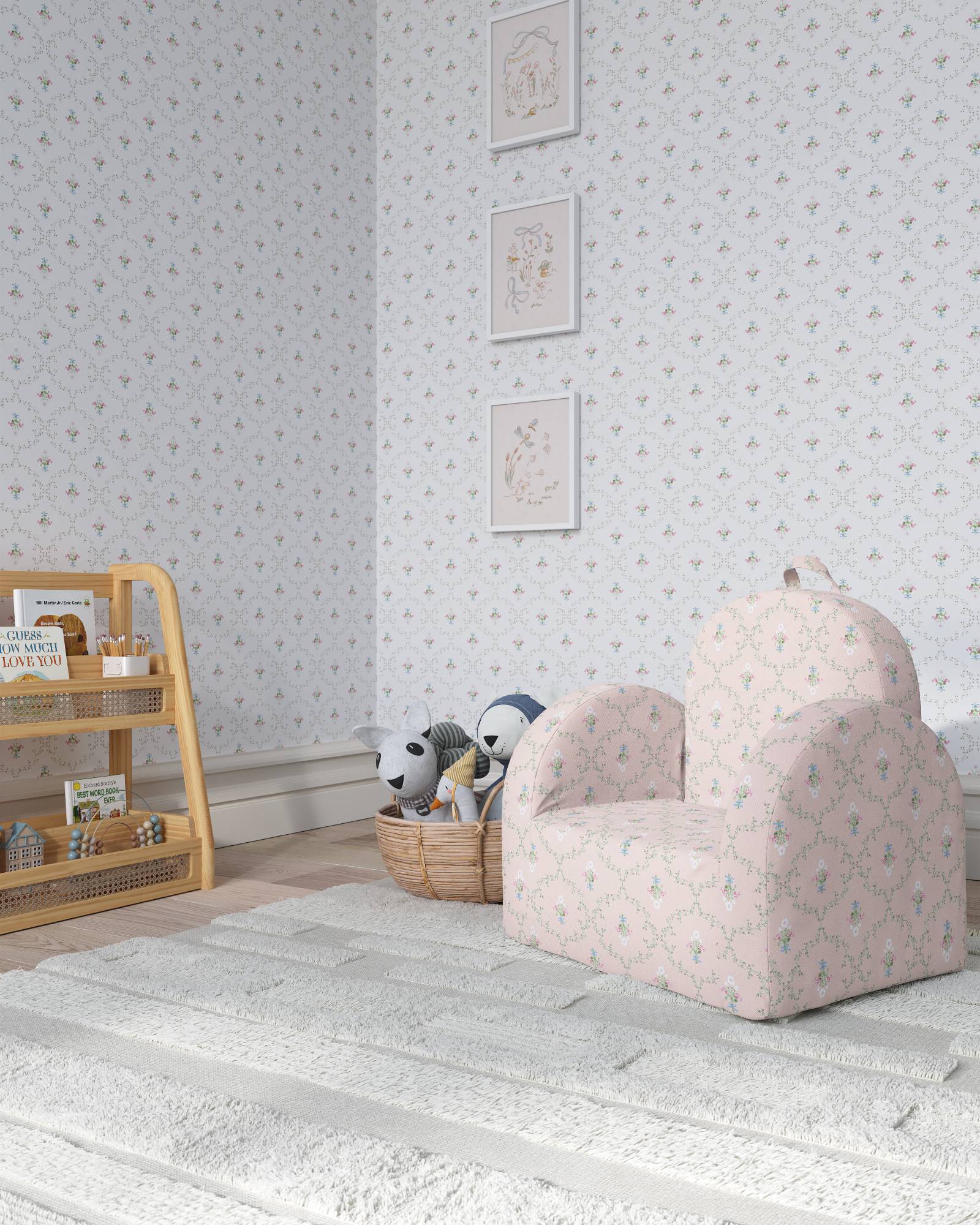 The Hop Mini Chair in Pink Trellis | Nestig x Hill House Home - Image 3