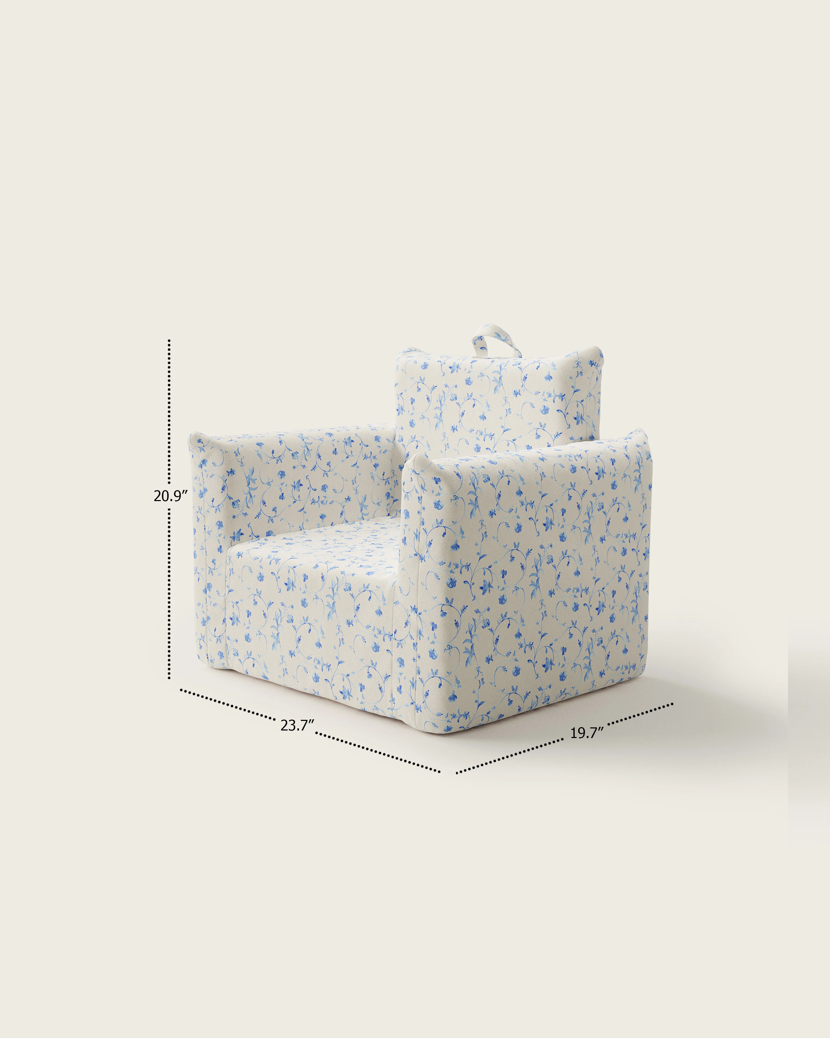 The Hug Mini Chair in Blue Botanical | Nestig x Hill House Home - Image 4