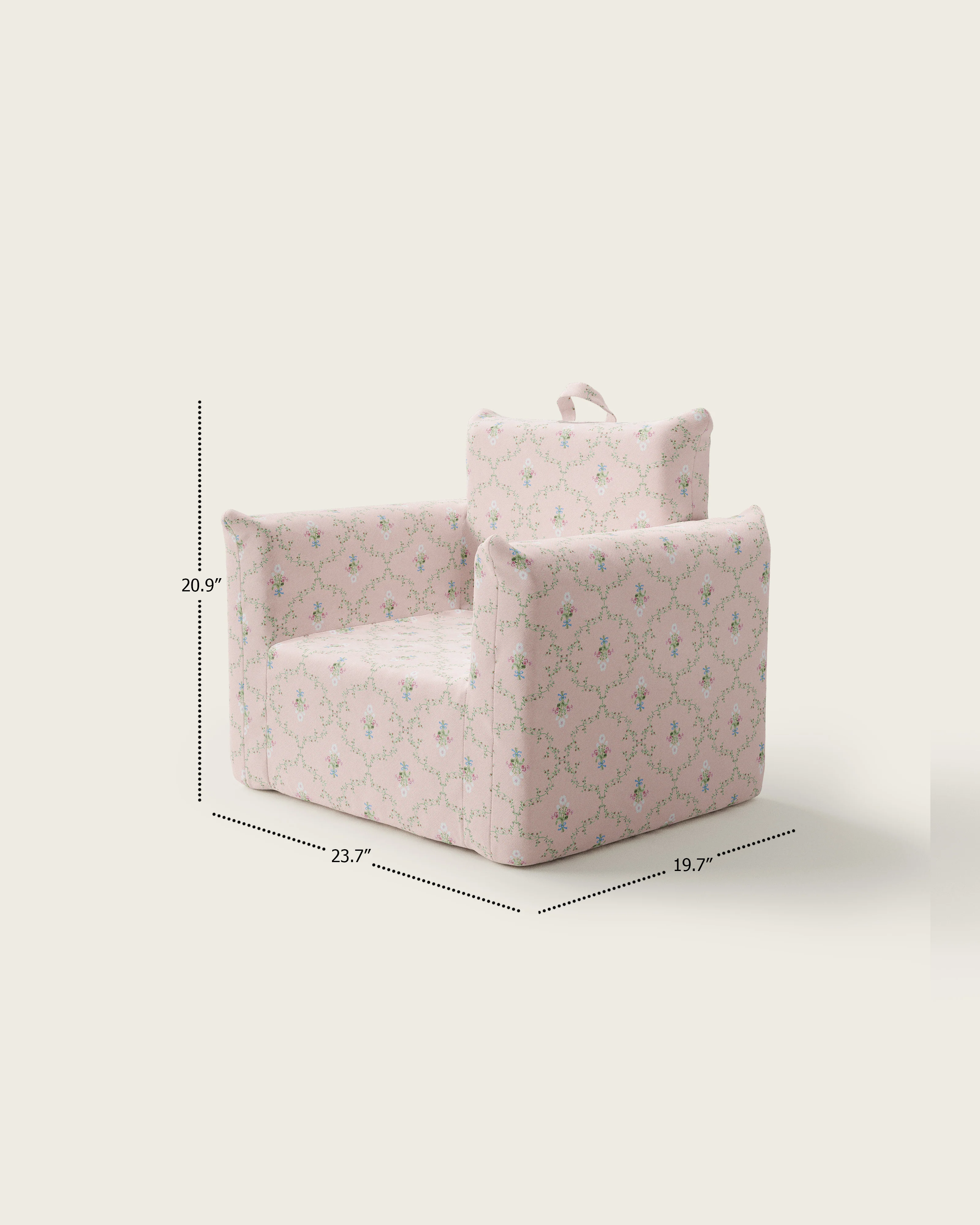 The Hug Mini Chair in Pink Trellis | Nestig x Hill House Home - Image 4
