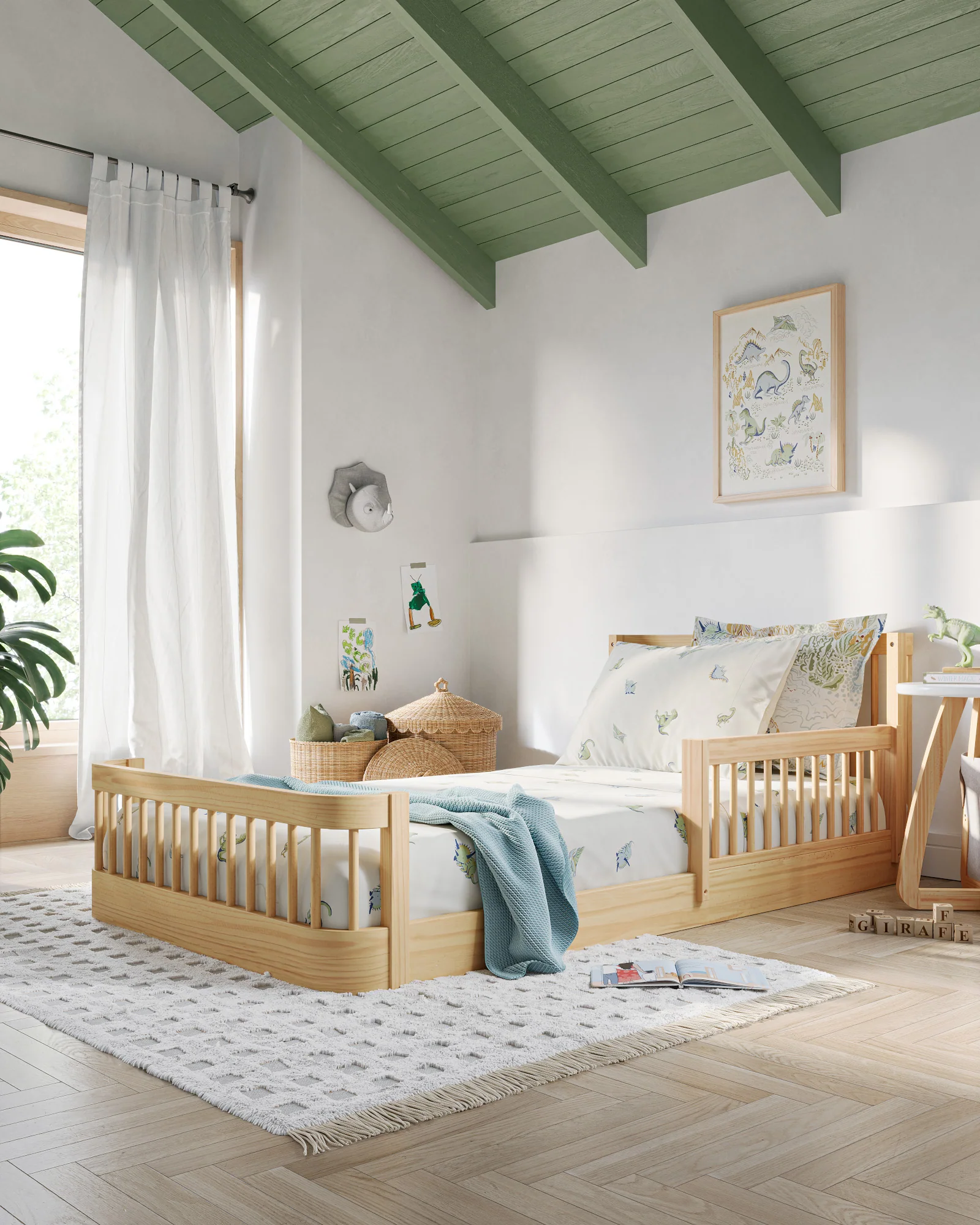 The Wave Kids Bed | Convertible Montessori Floor Bed to Twin - Image 9