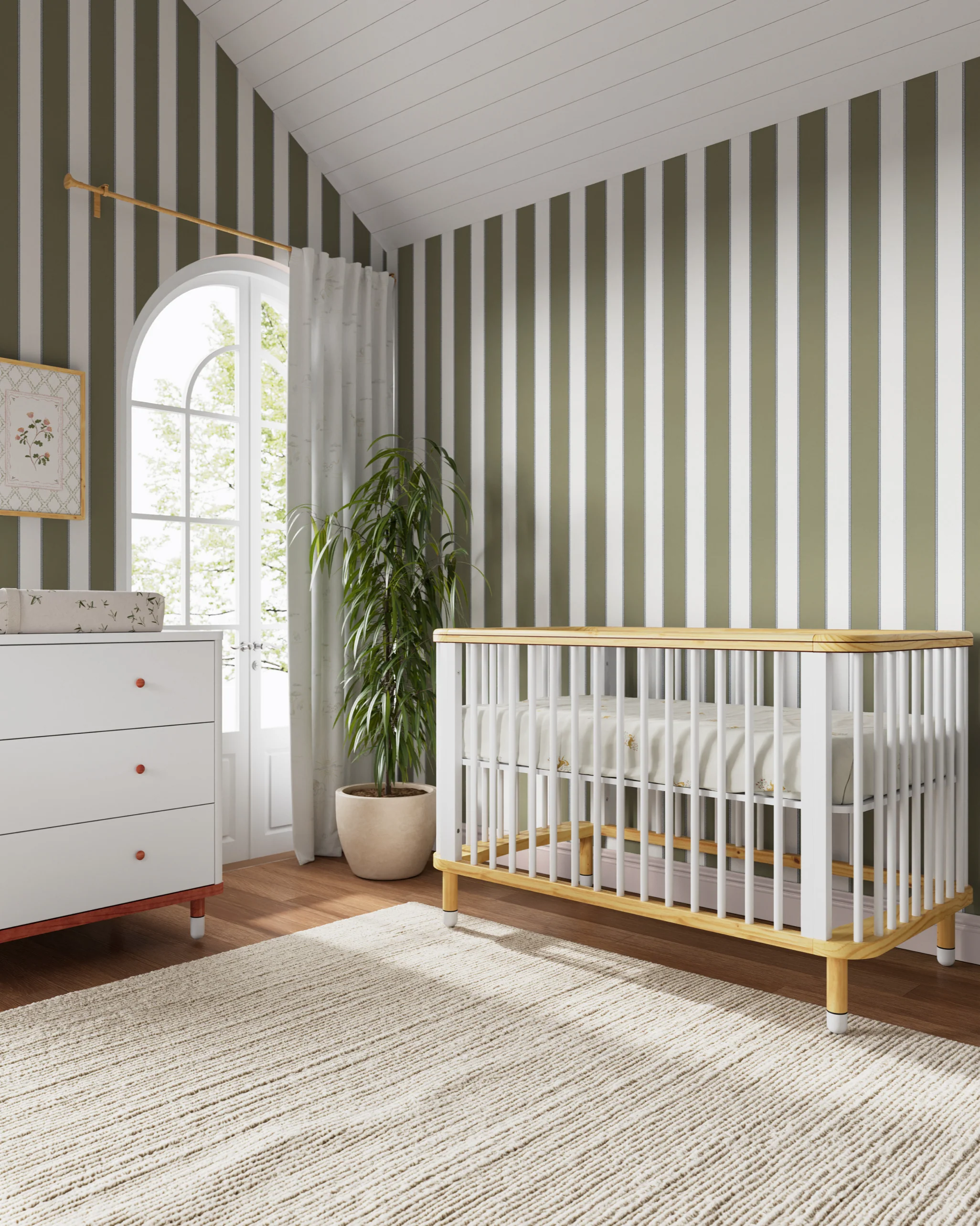 Trimmed Stripe Wallpaper - Image 3