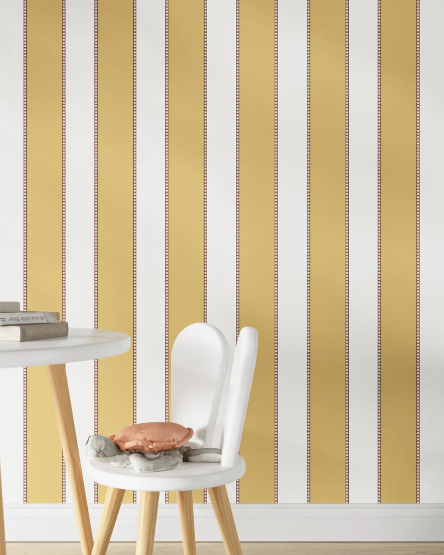Trimmed Stripe Wallpaper - Image 9