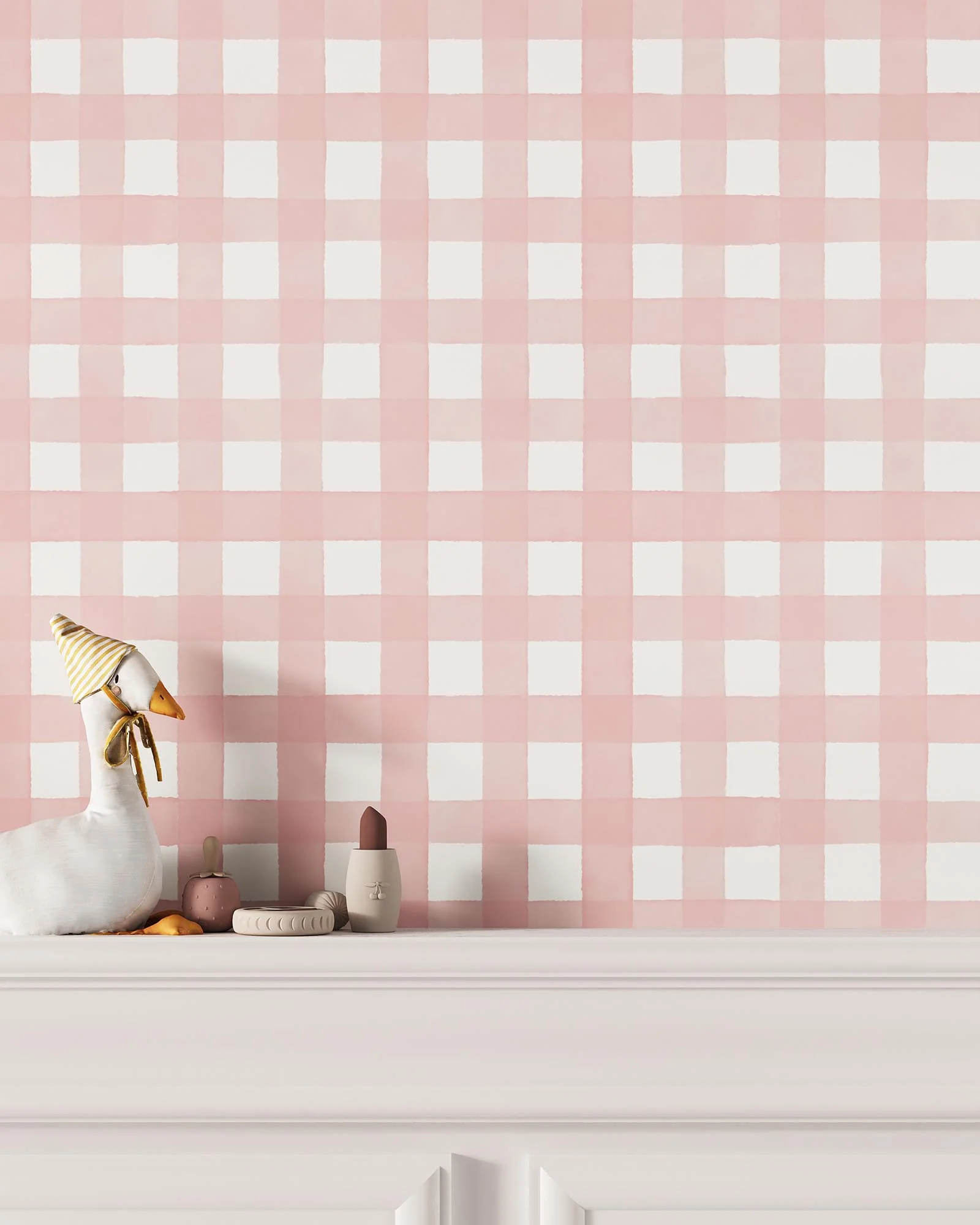 Watercolor Gingham Wallpaper - Image 8