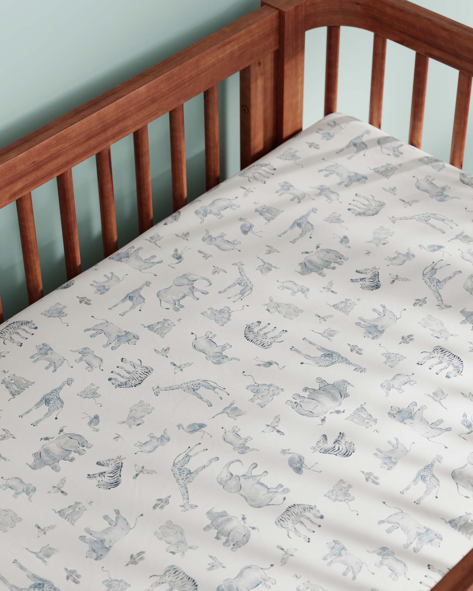 Watercolor Safari Crib Sheet Set - Image 3