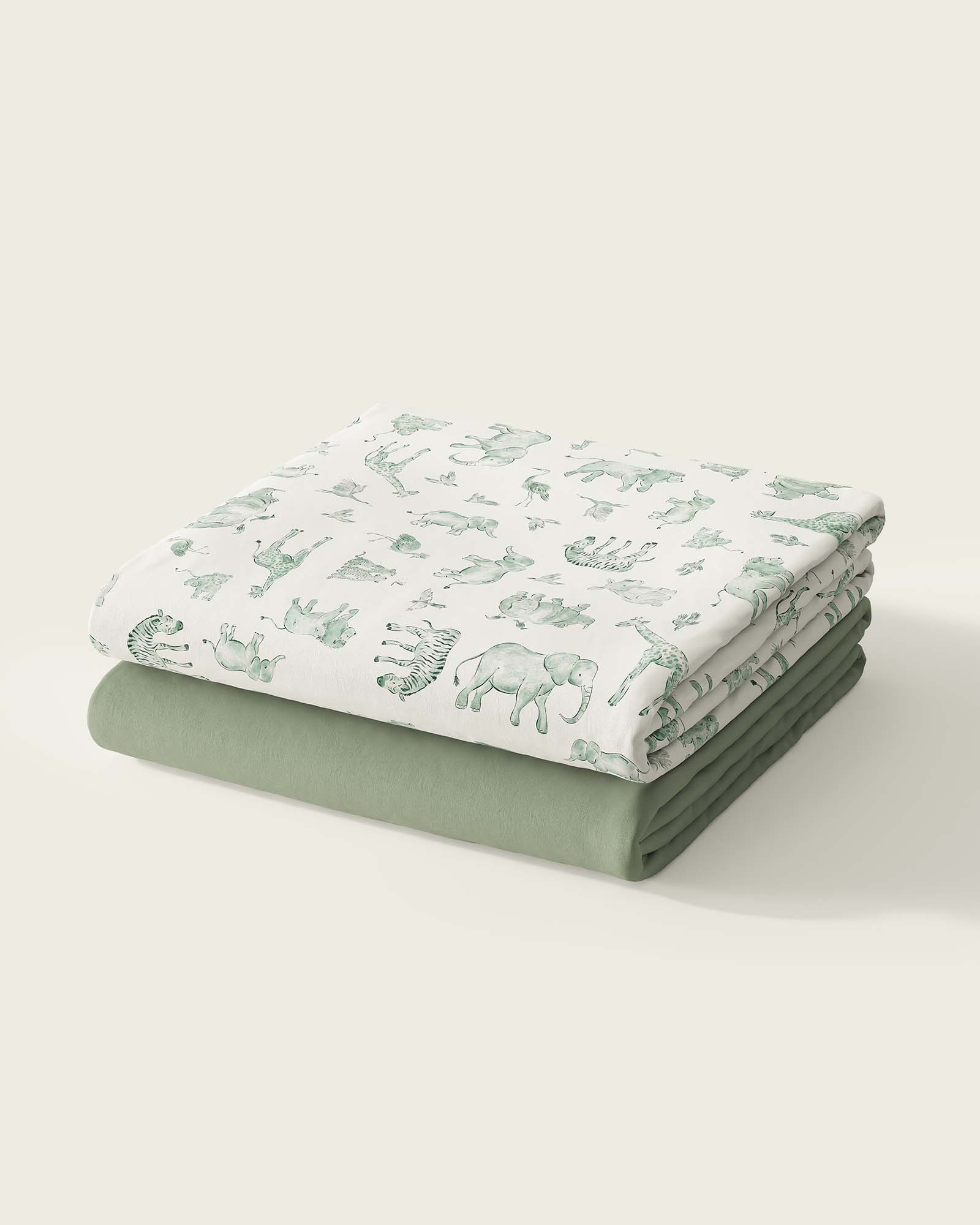 Watercolor Safari Crib Sheet Set - Image 4