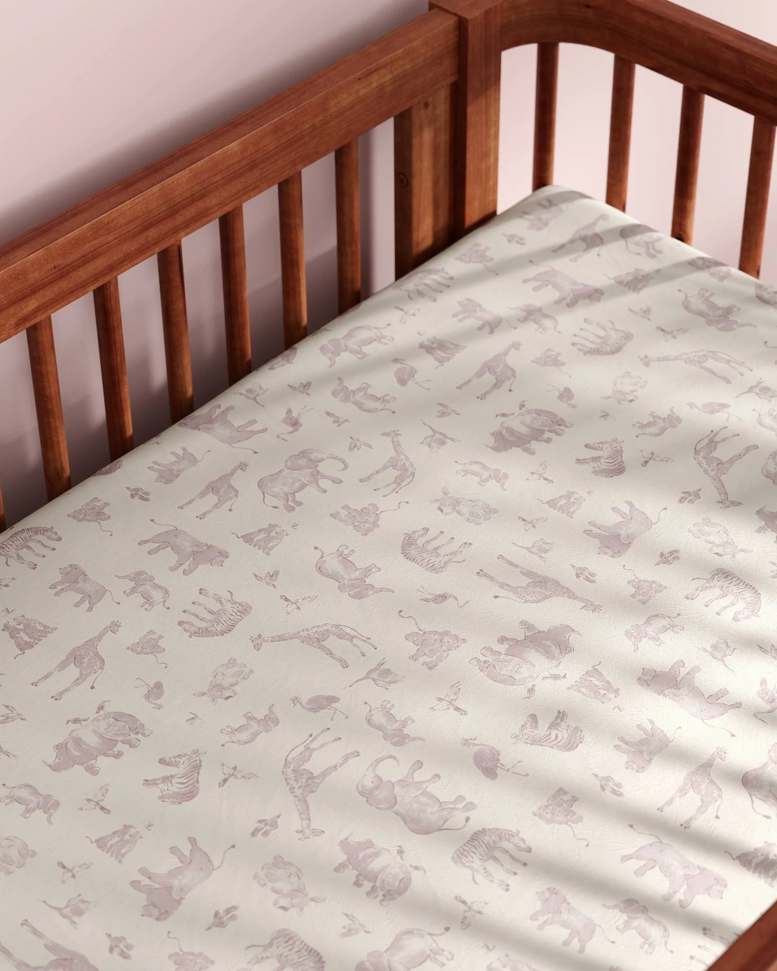 Watercolor Safari Crib Sheet Set - Image 9