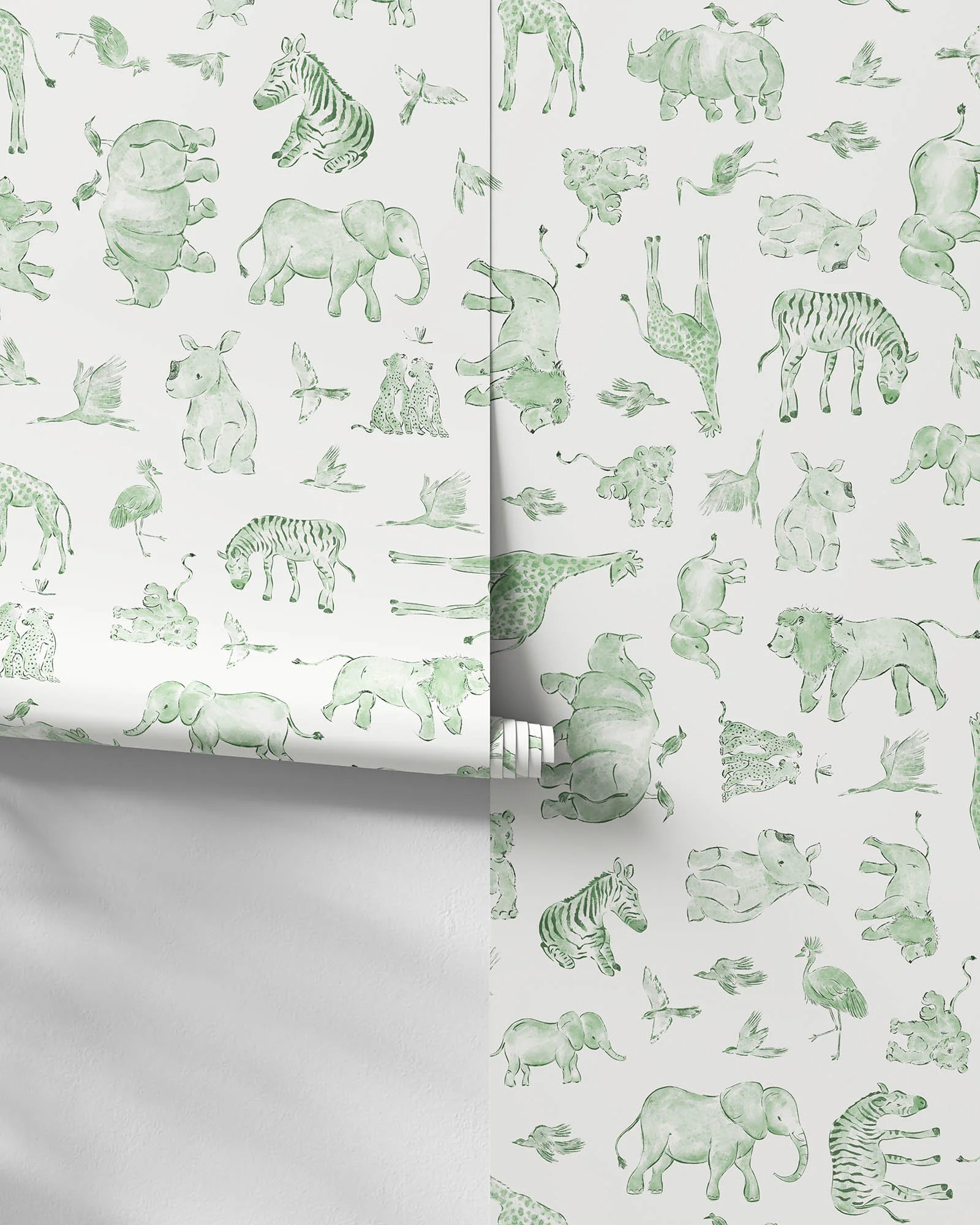 Watercolor Safari Wallpaper - Image 10